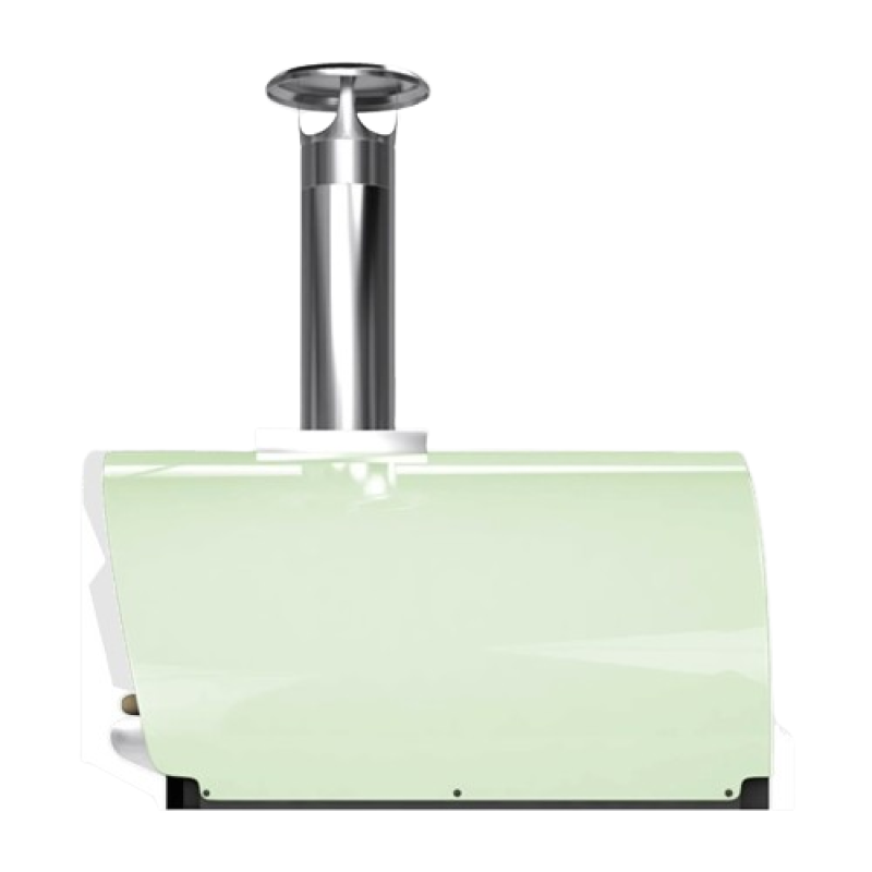 Belforno Countertop Medio Wood-Fired Pizza Oven - Pistachio Side