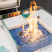 Bianco Fire Table Outdoor Closeup
