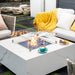 Bianco Fire Table Outdoor with Wind Screen