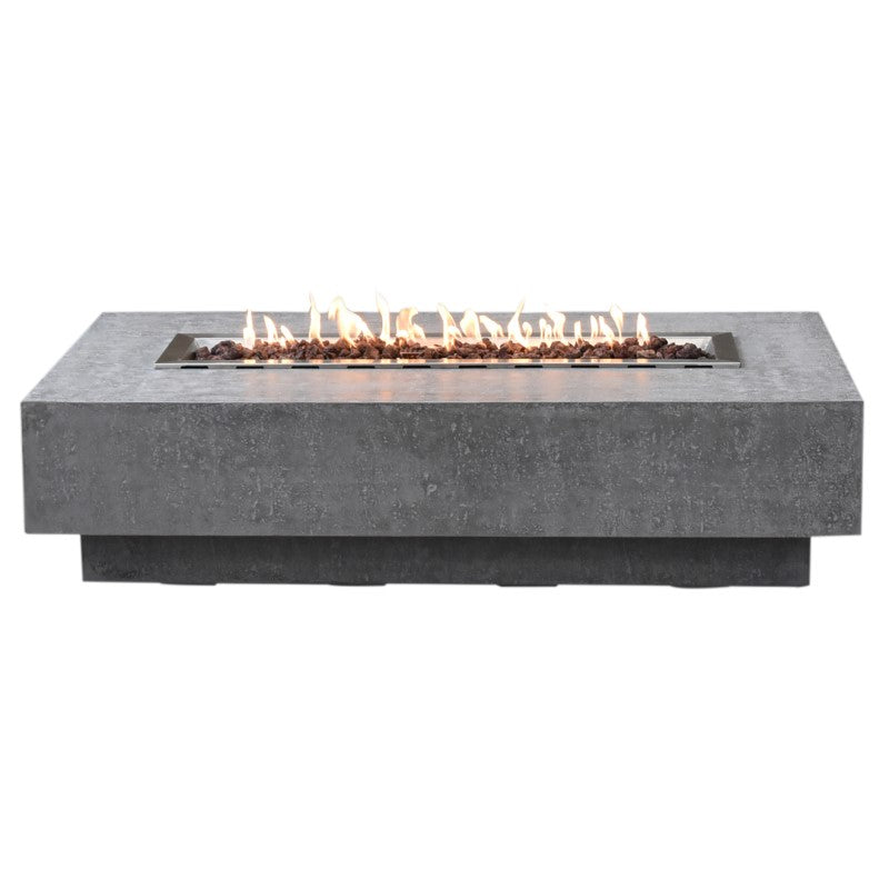 Elementi Hampton Fire Table Light Gray with Flame