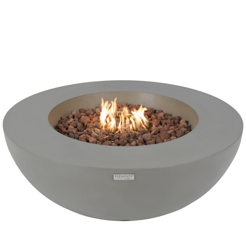 Elementi Lunar Fire Bowl Light Gray