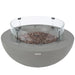 Elementi Lunar Fire Bowl Light Gray with WindScreen