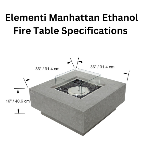 Elementi Manhattan Ethanol Fire Table
