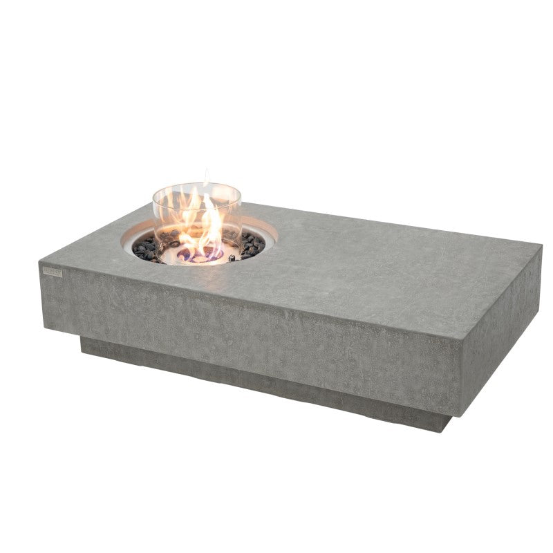 Elementi Metropolis Ethanol Fire Table Angled with Flame