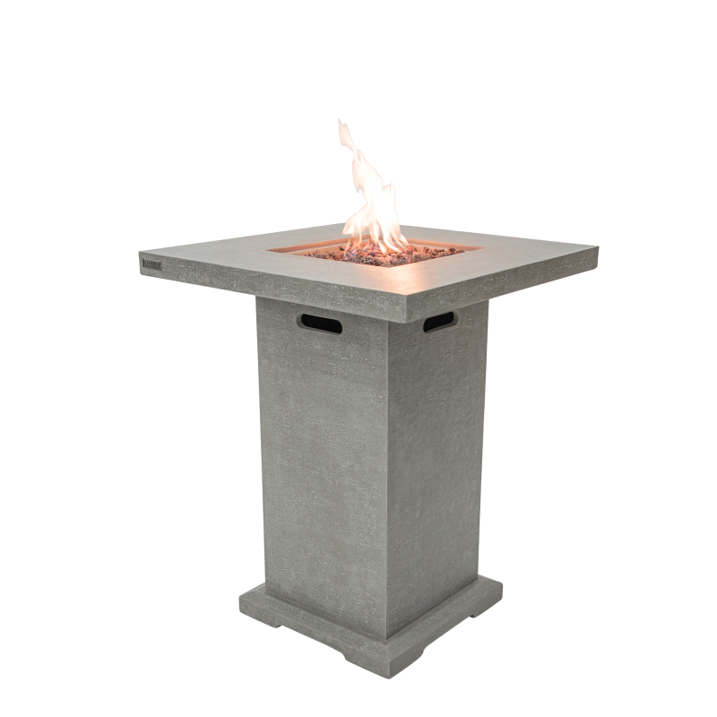 Elementi Montreal Fire Table LG Angled with Flame
