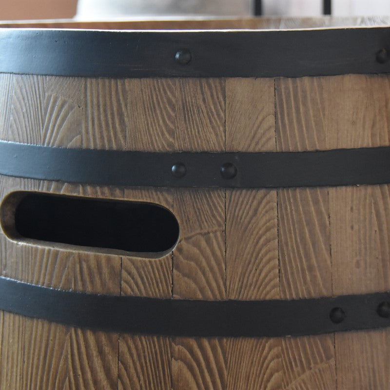 Elementi Napa Barrel Fire Table Closeup