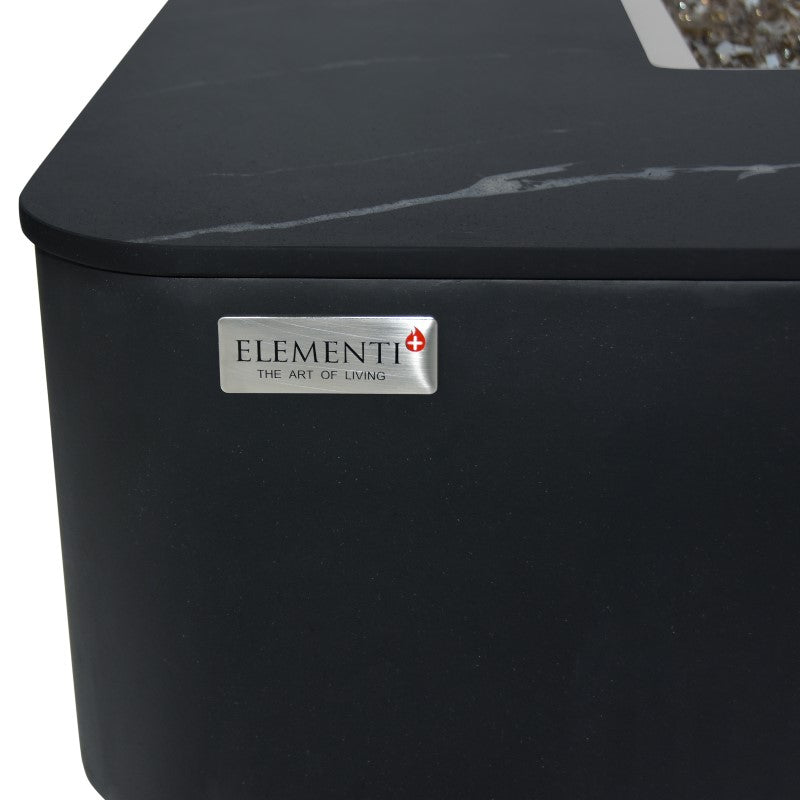 Elementi Plus Annecy Fire Table Black Closeup