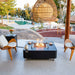 Elementi Plus Annecy Fire Table Black Outdoor Setup