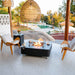 Elementi Plus Annecy Fire Table Black Outdoor with Wind Screen