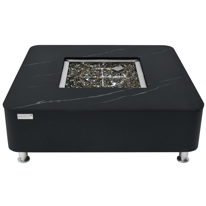 Elementi Plus Annecy Fire Table Black with Fire Glass
