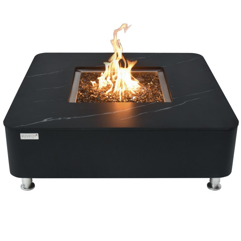 Elementi Plus Annecy Fire Table Black with Flame