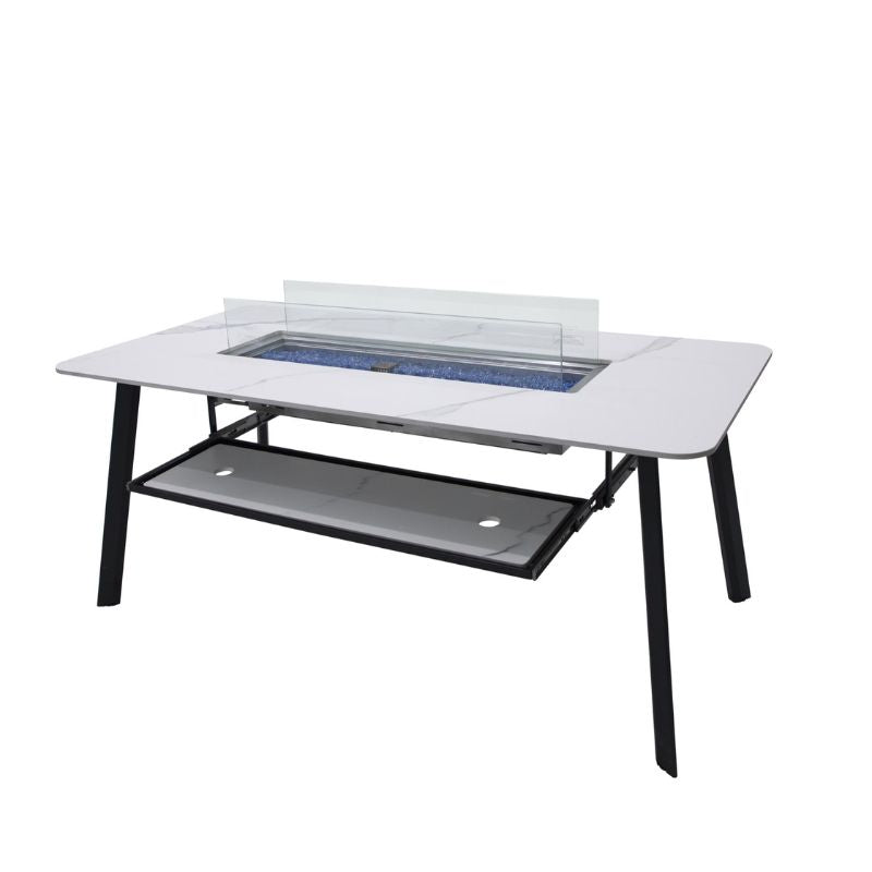 Elementi Plus Oslo Dining Fire Table With windscreen