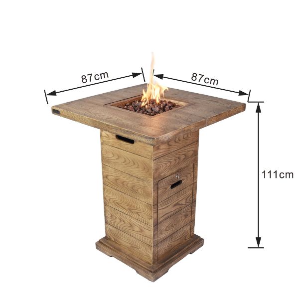 Elementi Rova Fire Bar Table Dimension