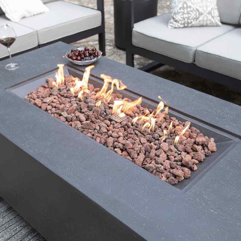 Elementi Andes Fire Table With Flame