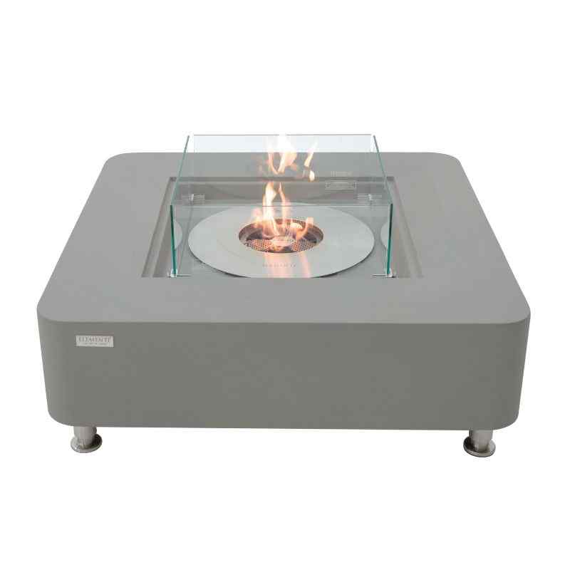 Elementi Perth Ethanol Fire Pit Space Grey with flame