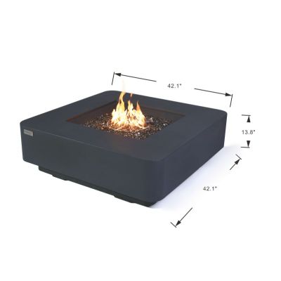 Elementi Plus Bergamo Fire Table Dimension