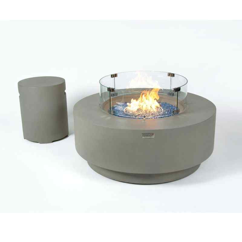 Elementi Plus Colosseo Fire Table With Windscreen