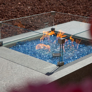 Elementi Plus Monte Carlo Fire Table with flame and windscreen