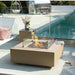 Elementi Uluru Fire Table with flame and windscreen Outdoor poolside