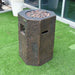 Modeno Basalt Column Fire Pit Angle with No flame