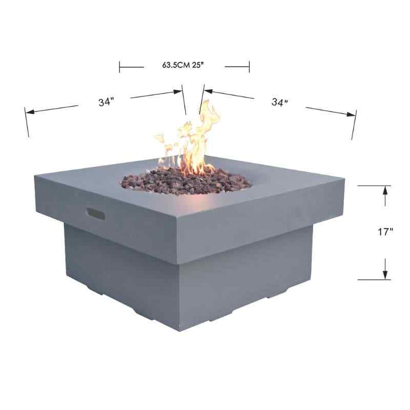 Modeno Branford Fire Table Dimensions