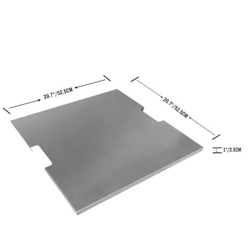 Modeno Square Stainless Lid Dimension