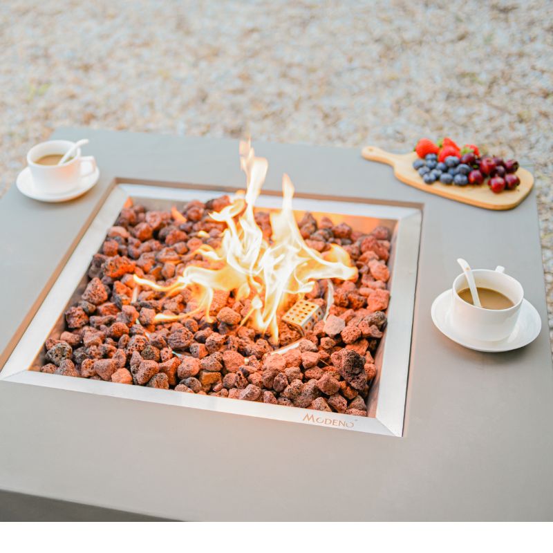 Modeno Westport Fire Table With flame Set Up