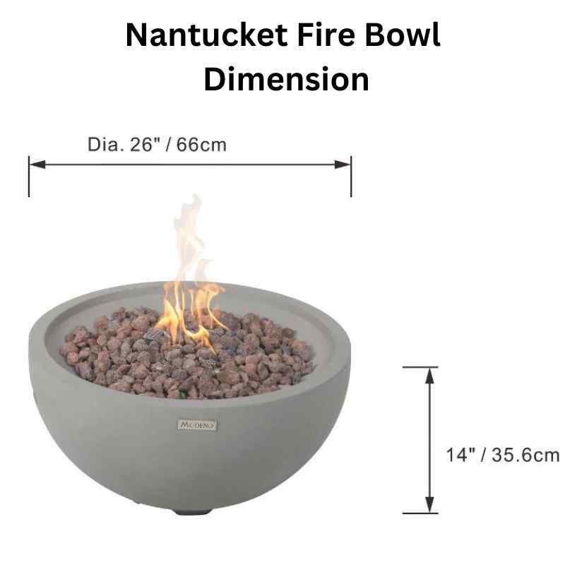 Modeno Nantucket Fire Bowl Dimension