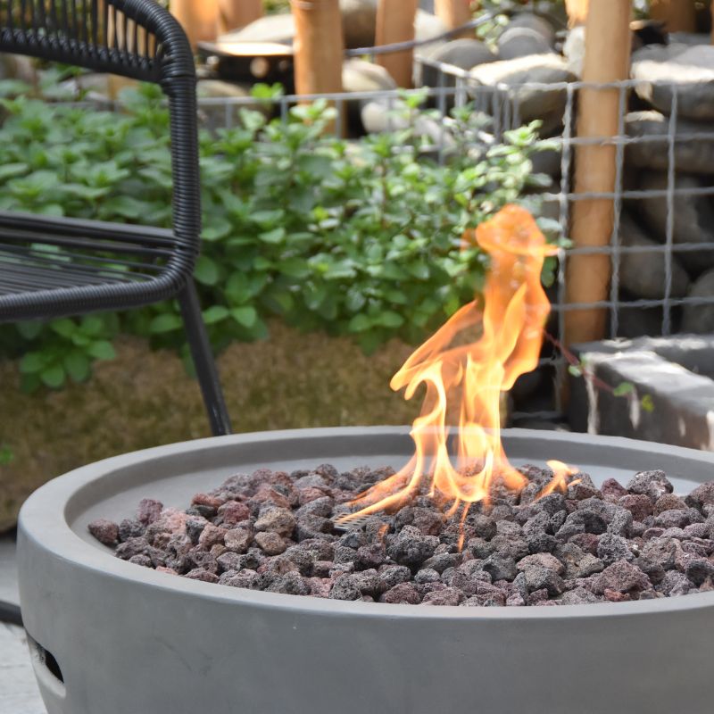 Modeno Nantucket Fire Bowl Flame Close up