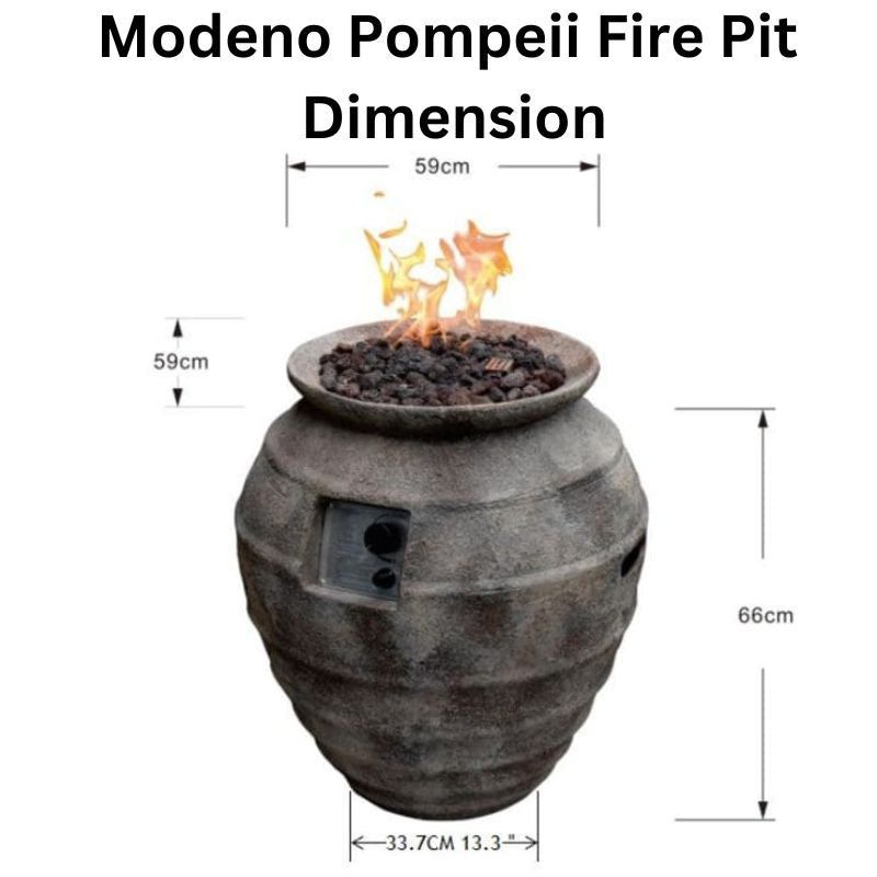 Modeno Pompeii Fire Pit Dimensions