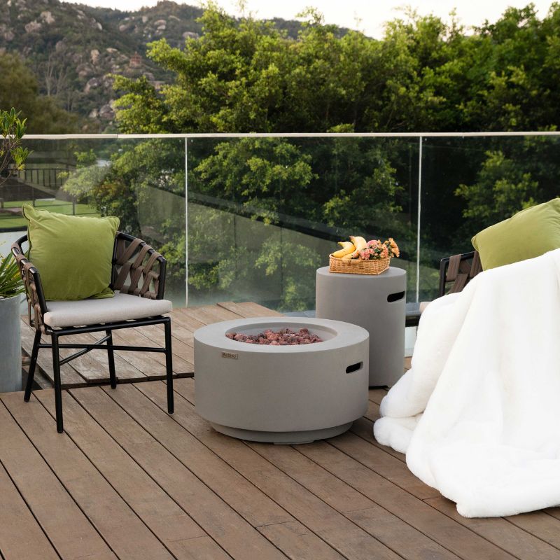 Modeno Waterford Fire Table balcony set up