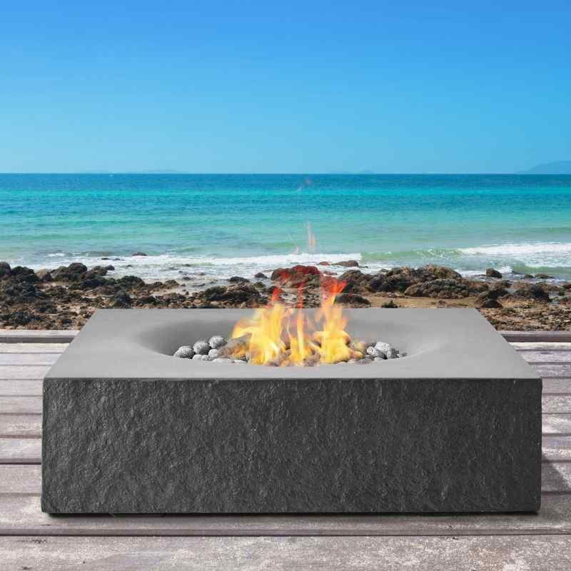 Pyromania Monument Fire Table Charcoal Lifestyle