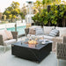 Sofia Fire Table Outdoor with Windscreen Flame