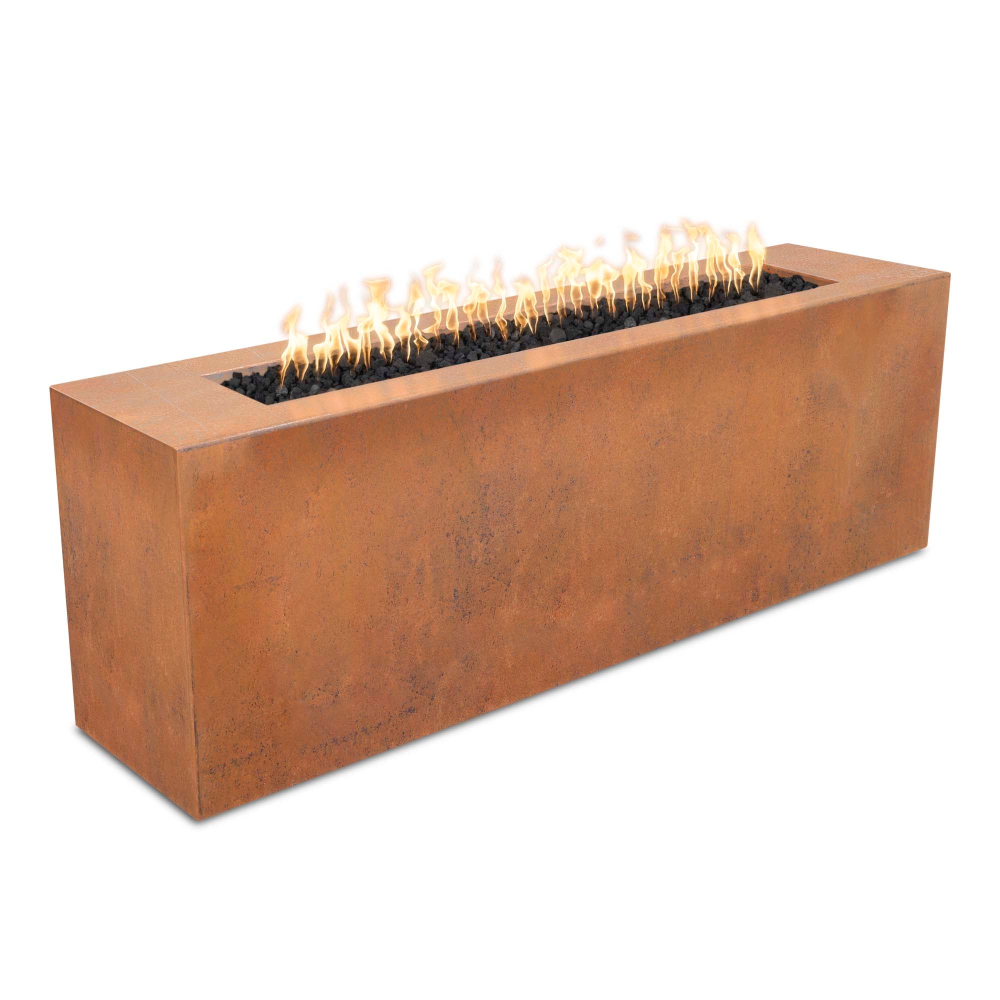 72" x 16" Carmen Fire Pit Corten Steel